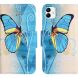 Чехол-книжка Deexe Color Wallet для Samsung Galaxy A04 (A045) - Blue Butterfly. Фото 1 из 5