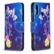 Чехол-книжка Deexe Color Wallet для Samsung Galaxy A20s (A207) - White Butterflies and Flower