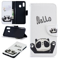 Чохол-книжка Deexe Color Wallet для Samsung Galaxy A30 (A305) / A20 (A205), Cute Panda