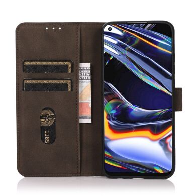 Чехол-книжка KHAZNEH Retro Style для Samsung Galaxy S21 FE (G990) - Brown