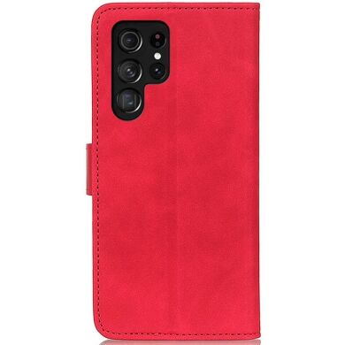 Чехол-книжка KHAZNEH Retro Wallet для Samsung Galaxy S23 Ultra - Red