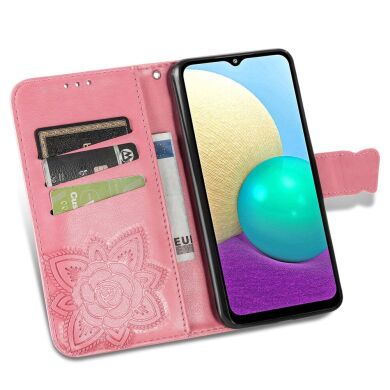 Чехол UniCase Butterfly Pattern для Samsung Galaxy A02 (A022) - Pink