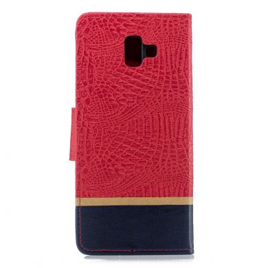 Чохол UniCase Croco Wallet для Samsung Galaxy J6+ (J610) - Red