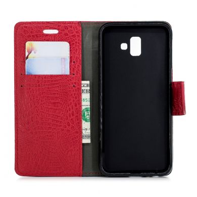Чохол UniCase Croco Wallet для Samsung Galaxy J6+ (J610) - Red