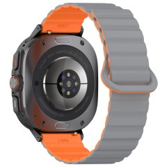 Ремінець Deexe Magnetic Band для Samsung Galaxy Watch Ultra (47mm) - Grey / Orange