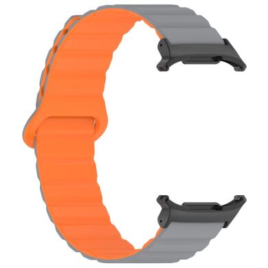 Ремінець Deexe Magnetic Band для Samsung Galaxy Watch Ultra (47mm) - Grey / Orange