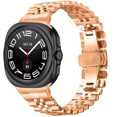 Ремешок Deexe Stainless Steel QuickFit для Samsung Galaxy Watch 8 (40/44mm) / 8 Classic / Ultra (2025) - Rose Gold