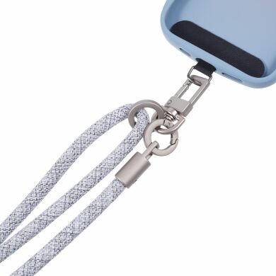 Ремешок для смартфона Deexe Crossbody Strap - Grey / White