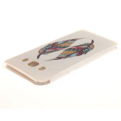 Силиконовая накладка Deexe Life Style для Samsung Galaxy J5 2016 (J510) - Feather Pattern