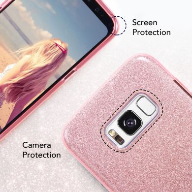 Силиконовый (TPU) чехол UniCase Glitter Cover для Samsung Galaxy S8 (G950) - Pink