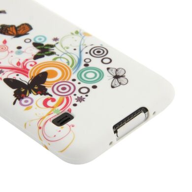 Силиконовая накладка Deexe Flower Pattern для Samsung S5 mini (G800) - Butterfly Pattern