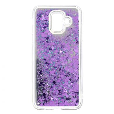 Силиконовая (TPU) накладка Deexe Fashion Glitter для Samsung Galaxy J6 2018 (J600) - Purple