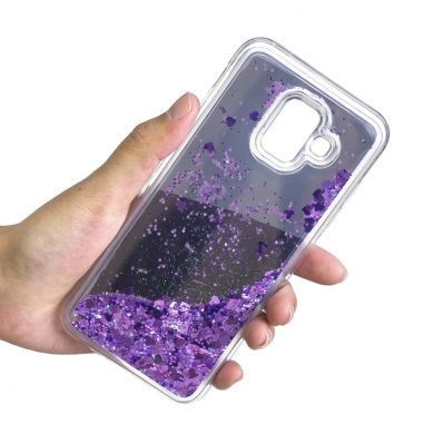 Силиконовая (TPU) накладка Deexe Fashion Glitter для Samsung Galaxy J6 2018 (J600) - Purple