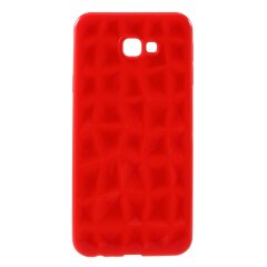 Силиконовый чехол Deexe 3D Diamond Texture для Samsung Galaxy J4+ (J415) - Red