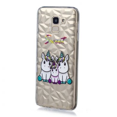 Силиконовый чехол UniCase 3D Diamond Pattern для Samsung Galaxy J6 2018 (J600) - Unicorn Family