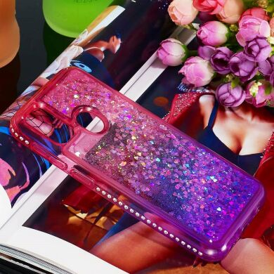 Силиконовый (TPU) чехол Deexe Fashion Glitter для Samsung Galaxy M30s (M307) / Galaxy M21 (M215) - Rose / Purple