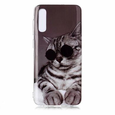 Силіконовий (TPU) чохол Deexe Life Style для Samsung Galaxy A50 (A505) / A30s (A307) / A50s (A507) - Cat with Sunglasses