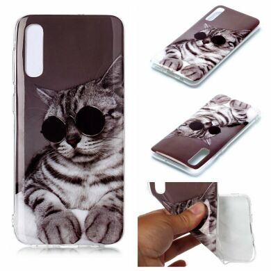 Силіконовий (TPU) чохол Deexe Life Style для Samsung Galaxy A50 (A505) / A30s (A307) / A50s (A507) - Cat with Sunglasses