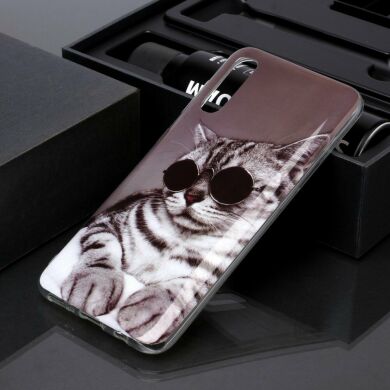 Силіконовий (TPU) чохол Deexe Life Style для Samsung Galaxy A50 (A505) / A30s (A307) / A50s (A507) - Cat with Sunglasses