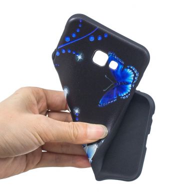 Силіконовий (TPU) чохол Deexe Life Style для Samsung Galaxy J4+ (J415) - Blue Flower and Butterfly