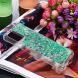 Силіконовий (TPU) чохол Deexe Liquid Glitter для Samsung Galaxy A03s (A037) - Green Hearts