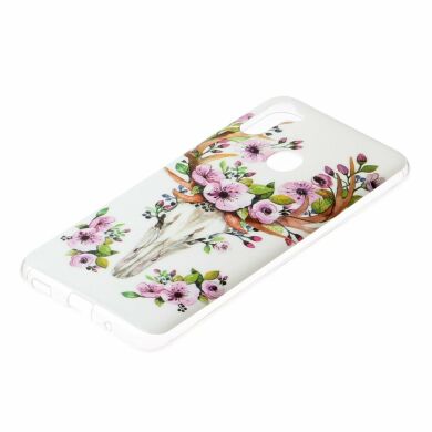 Силіконовий (TPU) чохол Deexe LumiCase для Samsung Galaxy A11 (A115) - Flowered Elk