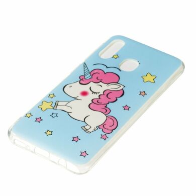 Силіконовий (TPU) чохол Deexe LumiCase для Samsung Galaxy A20e, Unicorn