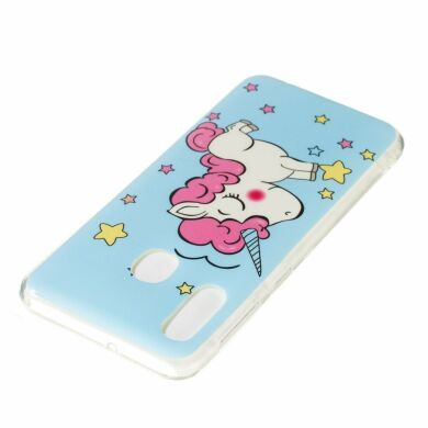 Силіконовий (TPU) чохол Deexe LumiCase для Samsung Galaxy A20e, Unicorn