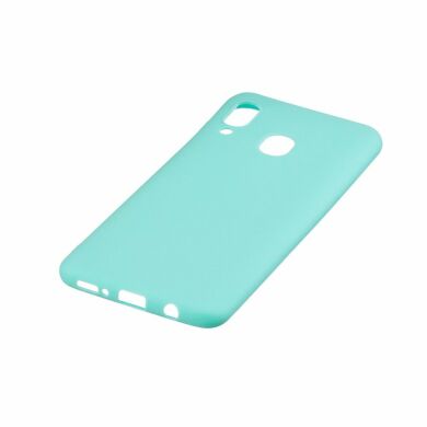 Силиконовый (TPU) чехол Deexe Matte Case для Samsung Galaxy A30 (A305) - Baby Blue