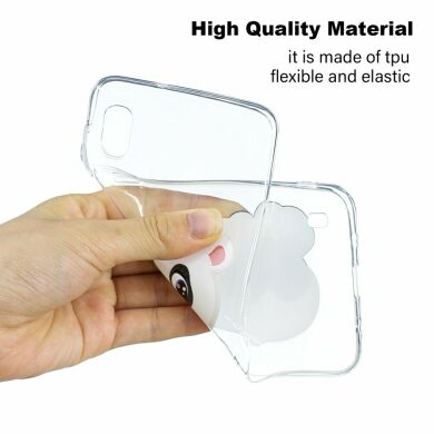 Силіконовий (TPU) чохол Deexe Pretty Glossy для Samsung Galaxy A10 (A105) - Panda Holding a Bottle