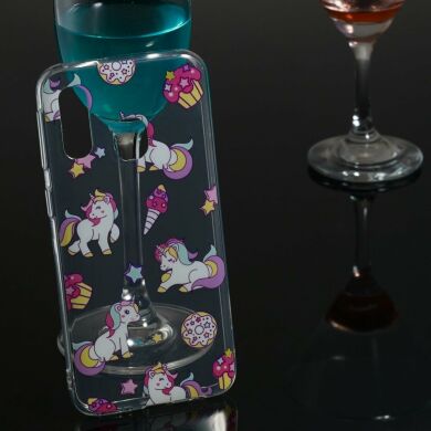 Силиконовый (TPU) чехол Deexe Pretty Glossy для Samsung Galaxy A40 (А405) - Unicorn