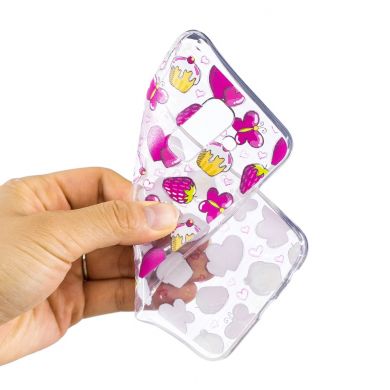 Силиконовый (TPU) чехол Deexe Pretty Glossy для Samsung Galaxy A6+ 2018 (A605) - Cakes and Strawberries