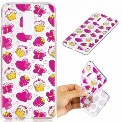 Силиконовый (TPU) чехол Deexe Pretty Glossy для Samsung Galaxy A6+ 2018 (A605) - Cakes and Strawberries