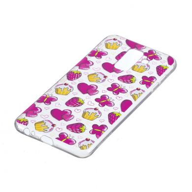 Силиконовый (TPU) чехол Deexe Pretty Glossy для Samsung Galaxy A6+ 2018 (A605) - Cakes and Strawberries