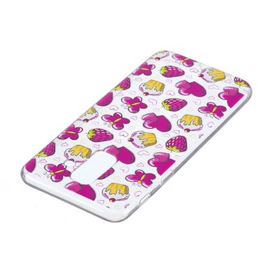 Силиконовый (TPU) чехол Deexe Pretty Glossy для Samsung Galaxy A6+ 2018 (A605) - Cakes and Strawberries