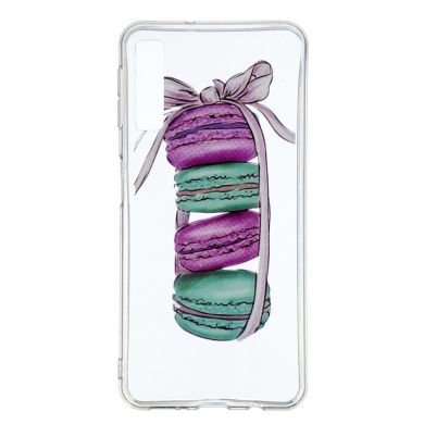Силиконовый (TPU) чехол Deexe Pretty Glossy для Samsung Galaxy A7 2018 (A750) - Macaroon