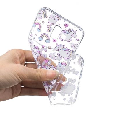 Силіконовий (TPU) чохол Deexe Pretty Glossy для Samsung Galaxy J6+ (J610) - Lovely Unicorns