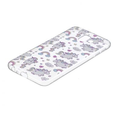 Силіконовий (TPU) чохол Deexe Pretty Glossy для Samsung Galaxy J6+ (J610) - Lovely Unicorns