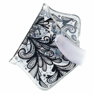 Силиконовый (TPU) чехол Deexe Pretty Glossy для Samsung Galaxy M10 (M105) - Lace Flower