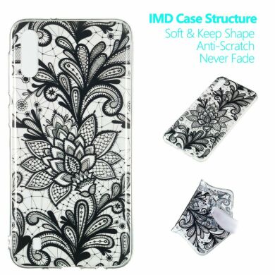Силиконовый (TPU) чехол Deexe Pretty Glossy для Samsung Galaxy M10 (M105) - Lace Flower