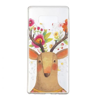 Силіконовий (TPU) чохол Deexe Pretty Glossy для Samsung Galaxy Note 9 (N960) - Flowered Elk