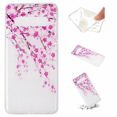 Силиконовый (TPU) чехол Deexe Pretty Glossy для Samsung Galaxy S10 (G973) - Vivid Flowers