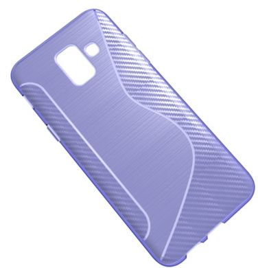 Силиконовый (TPU) чехол Deexe S Line для Samsung Galaxy A6 2018 (A600) - Light Purple