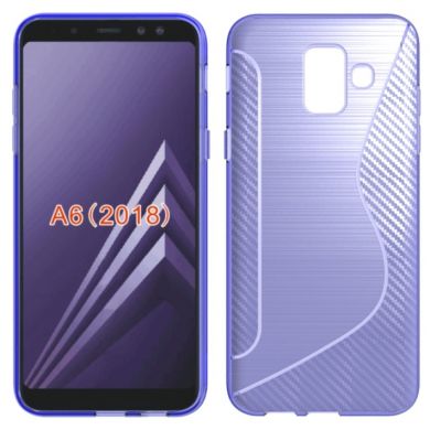 Силиконовый (TPU) чехол Deexe S Line для Samsung Galaxy A6 2018 (A600) - Light Purple