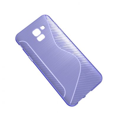 Силиконовый (TPU) чехол Deexe S Line для Samsung Galaxy J6 2018 (J600) - Light Purple