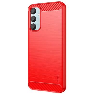 Силиконовый (TPU) чехол MOFI Carbon Fiber для Samsung Galaxy M15 (M156) - Red
