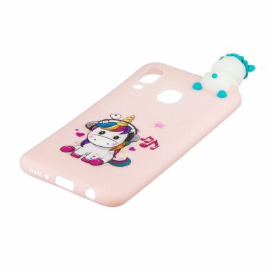 Силіконовий (TPU) чохол UniCase 3D Cartoon Pattern для Samsung Galaxy A40 (А405), Unicorn Enjoying Music