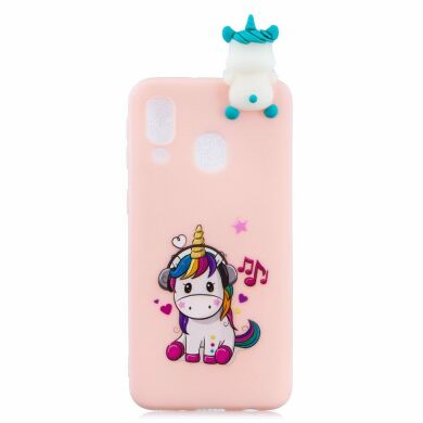 Силіконовий (TPU) чохол UniCase 3D Cartoon Pattern для Samsung Galaxy A40 (А405), Unicorn Enjoying Music