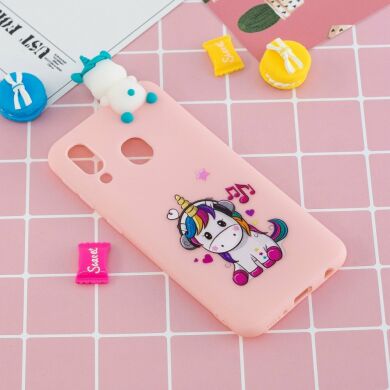 Силіконовий (TPU) чохол UniCase 3D Cartoon Pattern для Samsung Galaxy A40 (А405), Unicorn Enjoying Music