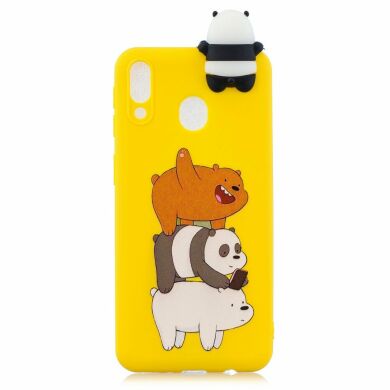 Силіконовий (TPU) чохол UniCase 3D Cartoon Pattern для Samsung Galaxy M20 (M205), Panda and Bear